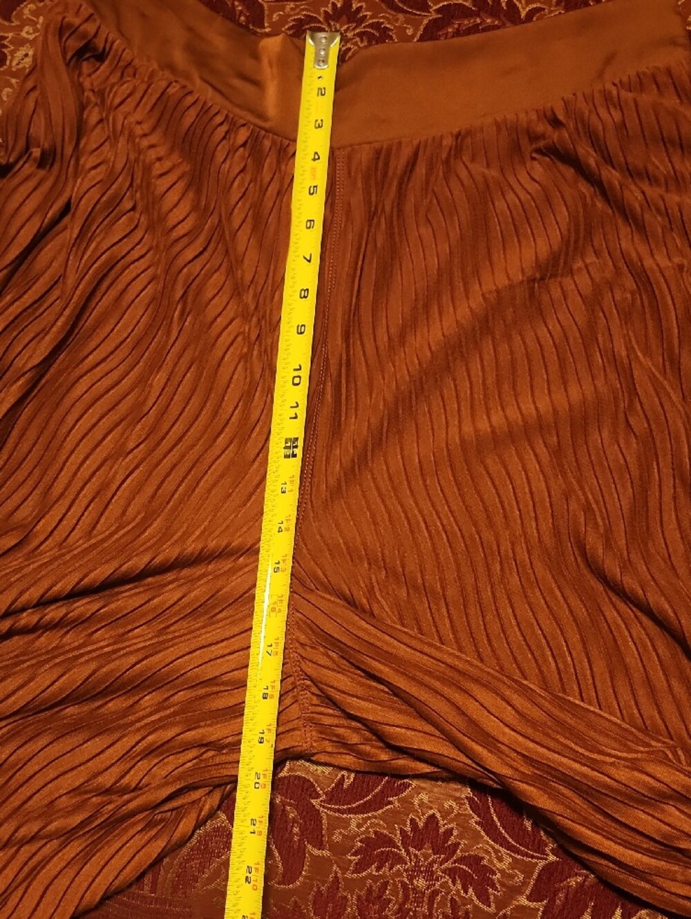 Anthropologie Rust/Brown Pleated Palazzo Pants, Like New, XL - Picture 6 of 10